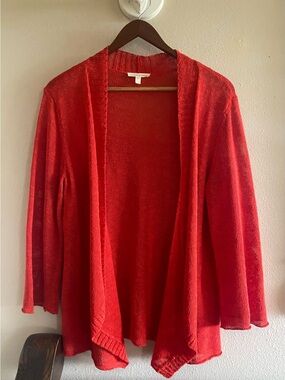 Eileen Fisher Linen Cotton  Knit Cardigan